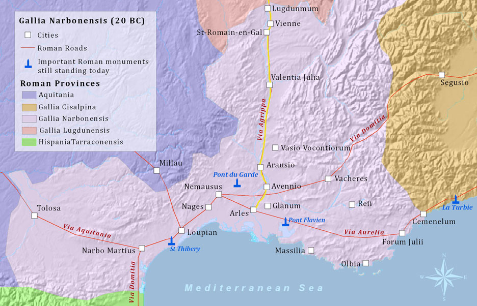 Provence – The Roman Province along the via Agrippa – Rome on Rome