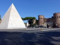 The restored Pyramid of Cestius
